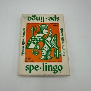 Vintage Card Game Spe-Lingo Rummy with Words Spelingo 1964 A F Blake